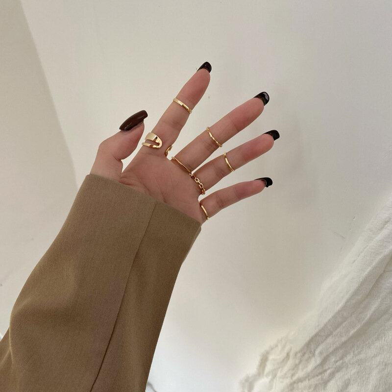 Набор колец, безразмерное, золотой — фото 1