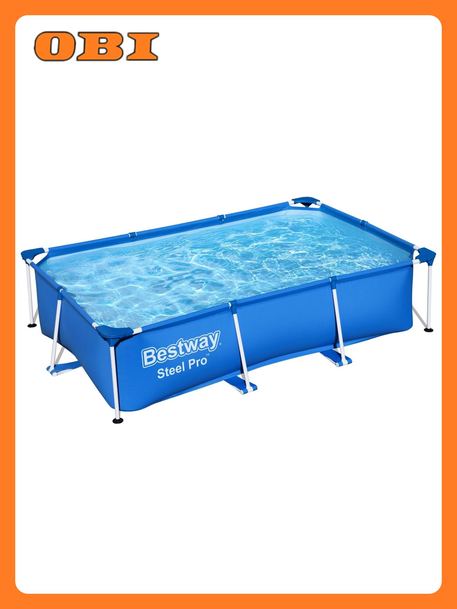 Бассейн BESTWAY Steel Pro каркасный прямоугольный 259х170х61 см