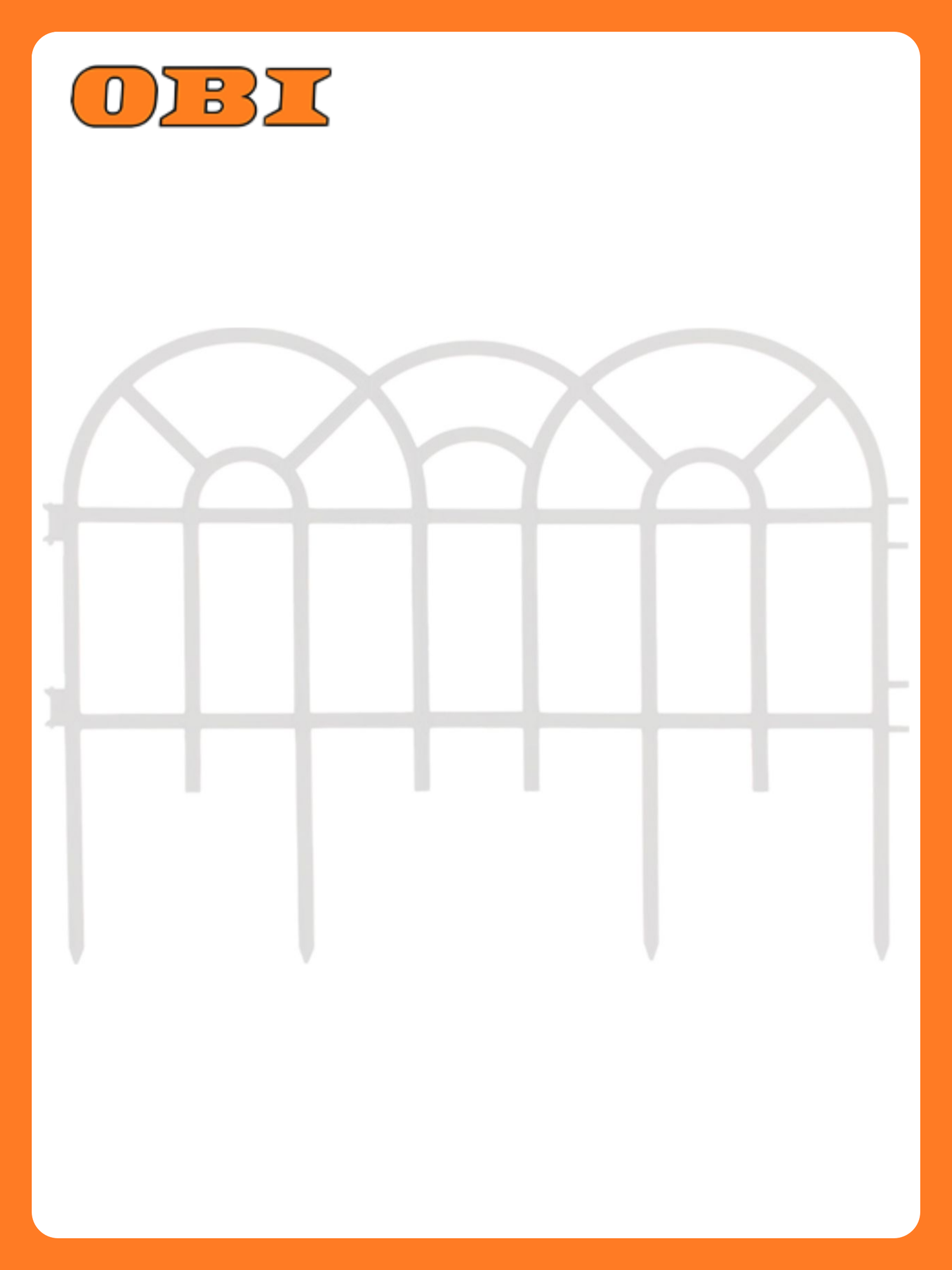 Ограждение садовое Дачная Мозаика Аркада 10585 белый 300х0 5х33 5 см 