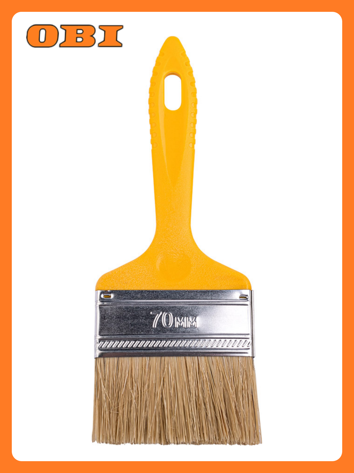 Кисть плоская KORVUS "Хобби" натуральная щетина пласт. рукоятка 70мм