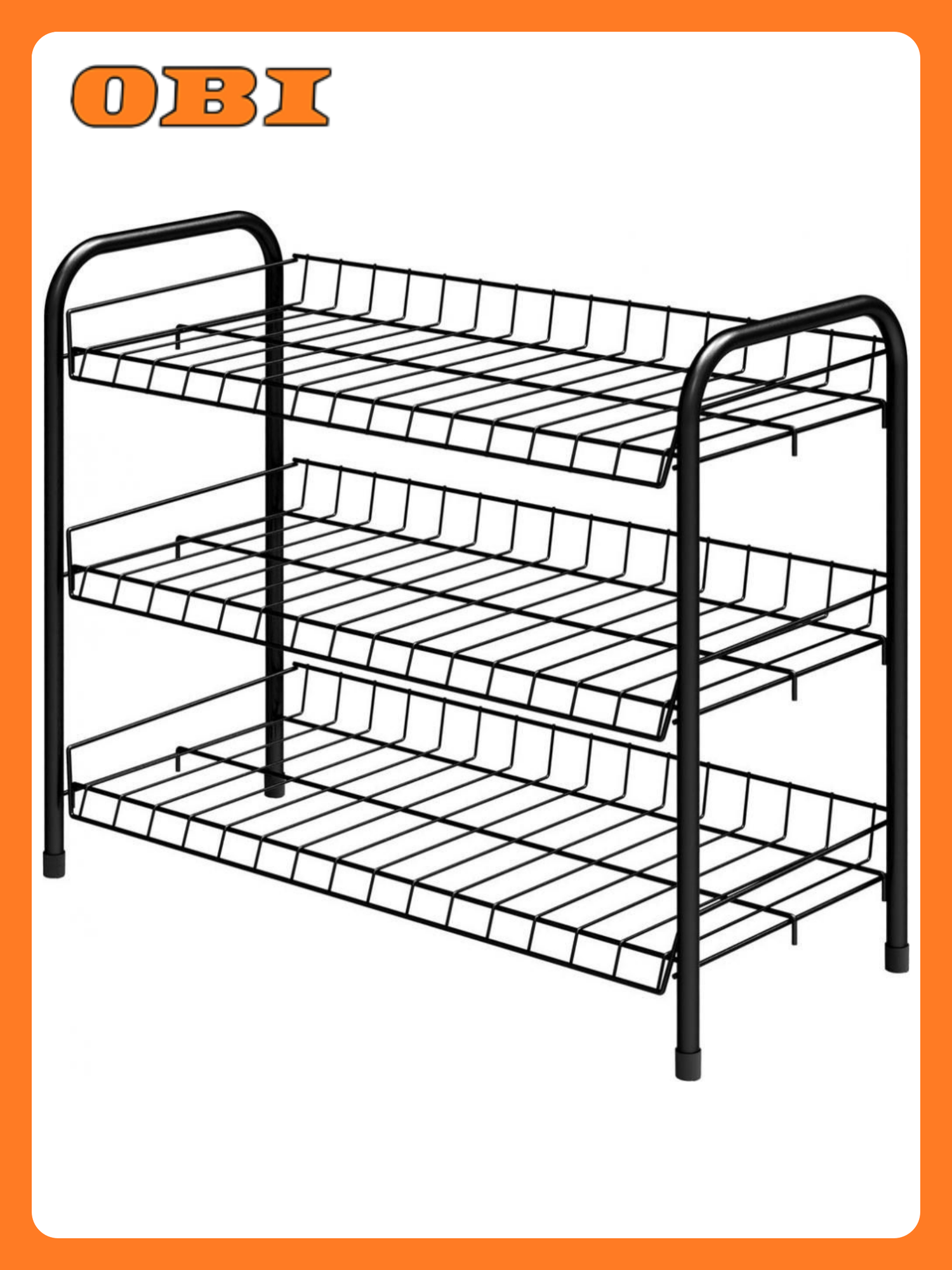 Этажерка Ника для обуви 66х28х52 см черный