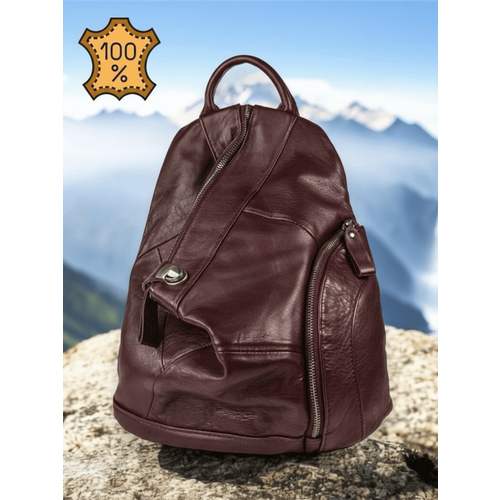 Рюкзак женский CAPRI из натуральной коричневой кожи CAP-5182-brown