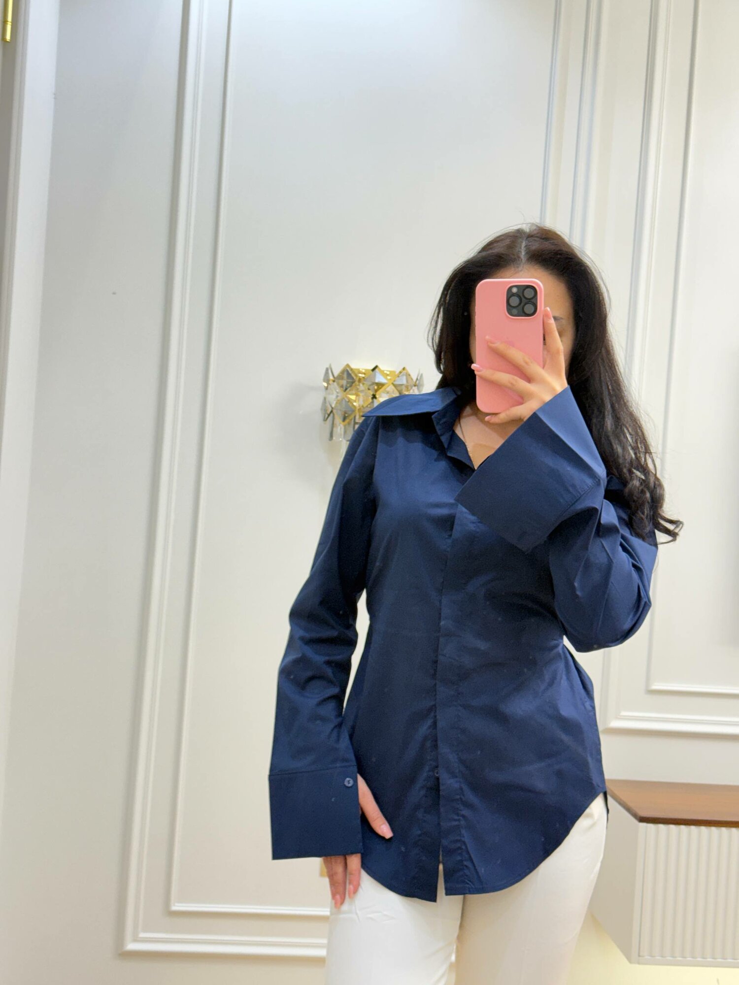 Рубашка , размер M, темно-синий — фото 1