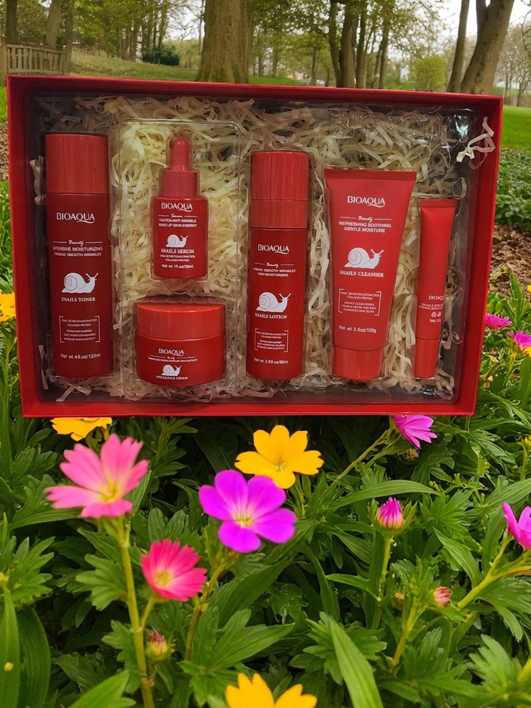 Набор Savdo Belgisi "Snail", для лица, увлажняющий, омолаживающий, 6 предметов