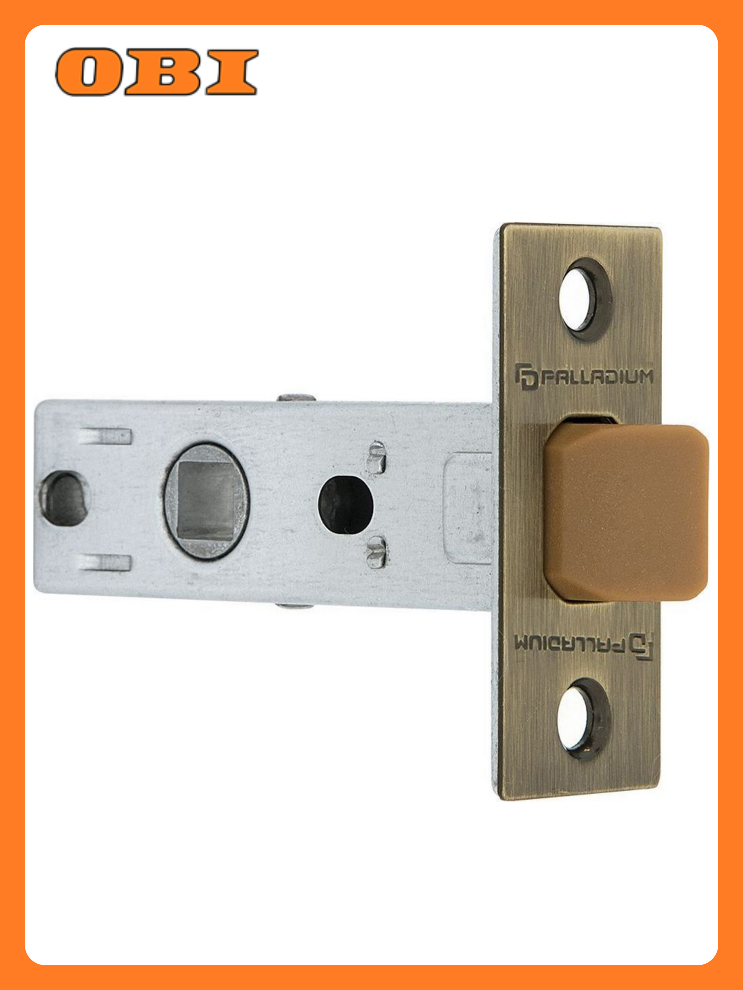 Дверная защелка Palladium врезная античная бронза 57x30x70 мм