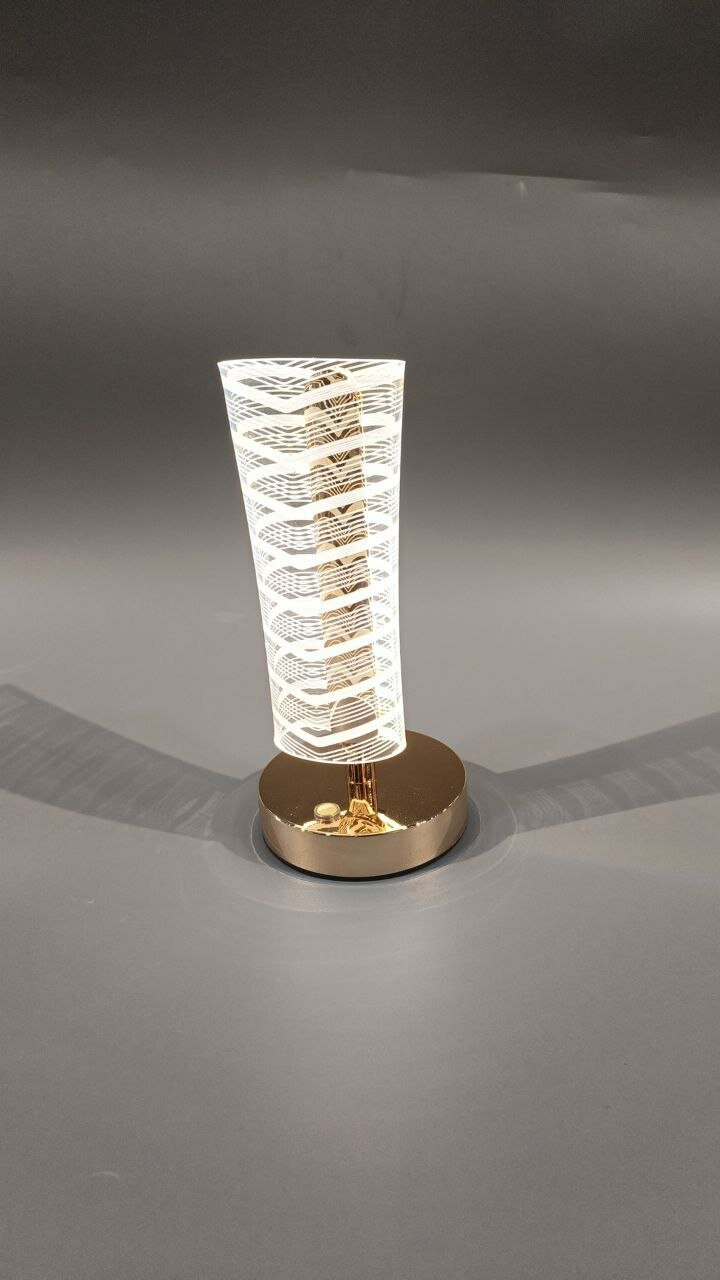 Лампа настольная, акриловая панель, LED, USB, дизайн луна, теплый свет