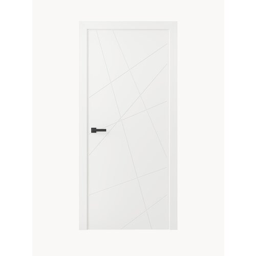 Дверь межкомнатная Леском Т1 900х2000 глухая МДФ эмалит кремовый комплект с коробкой и наличником 13650₽