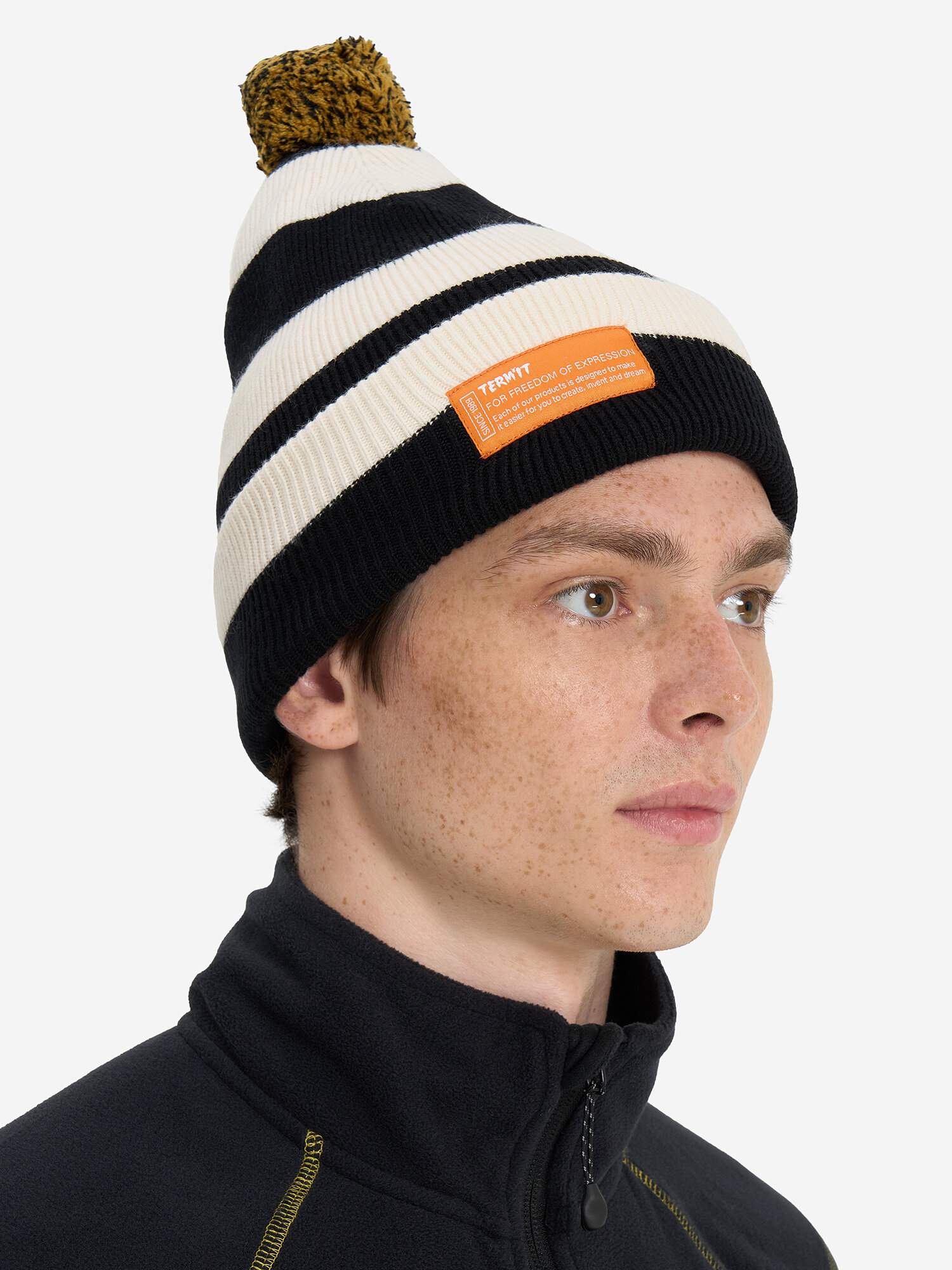 Шапка Termit Unisex hat для мужчин и женщин, размер one size, черный/белый