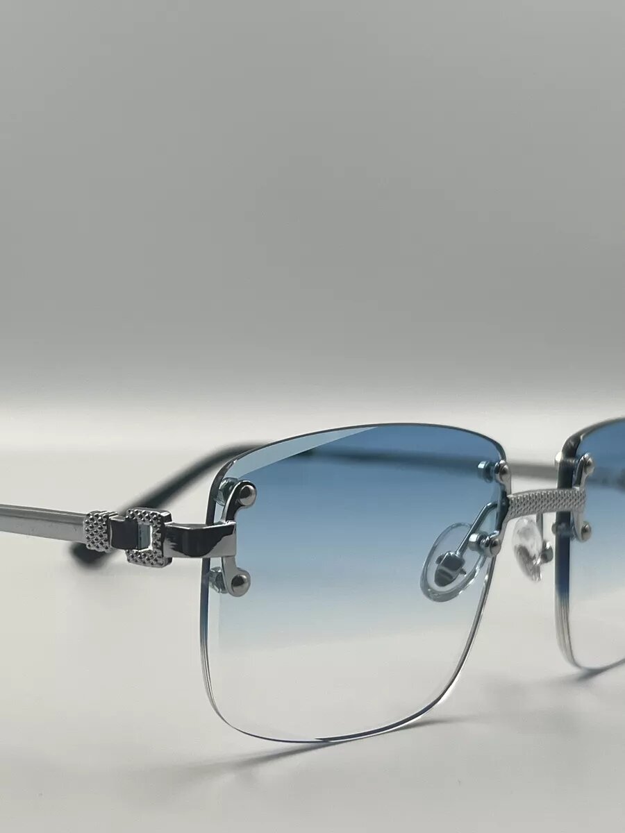 Солнцезащитные очки , серый, голубой, синий — фото 1