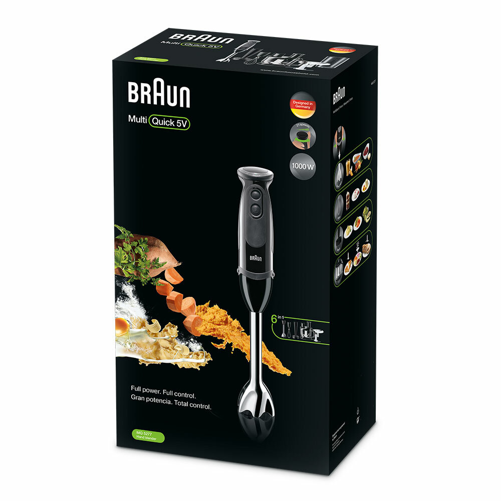 блендер BRAUN MQ5277BK 1000Вт измельчитель/венчик/терки/пюре - фото №8