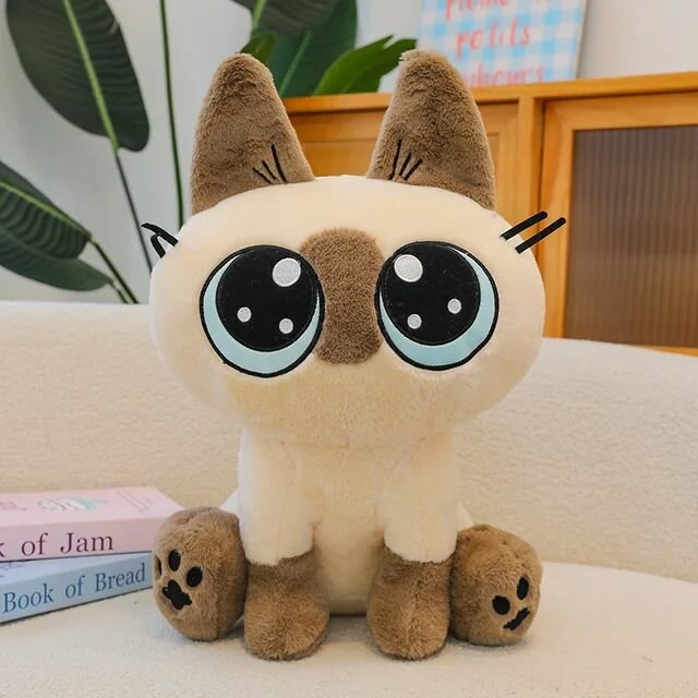 Мягкая игрушка реалистичный, пушистый, котик, кот глазастик 65 см