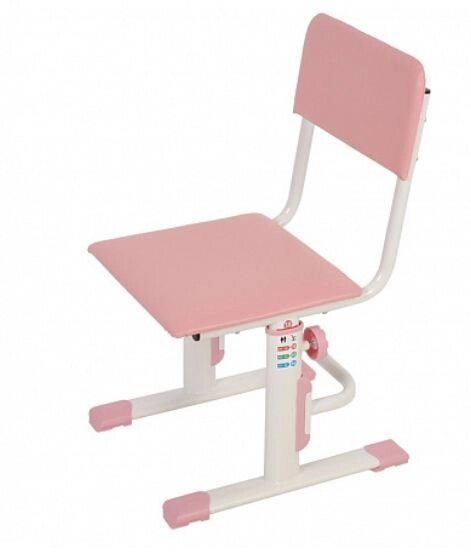 Polini стул для школьника регулируемый polini kids city / polini kids smart l, белый-розовый (1кор) стул