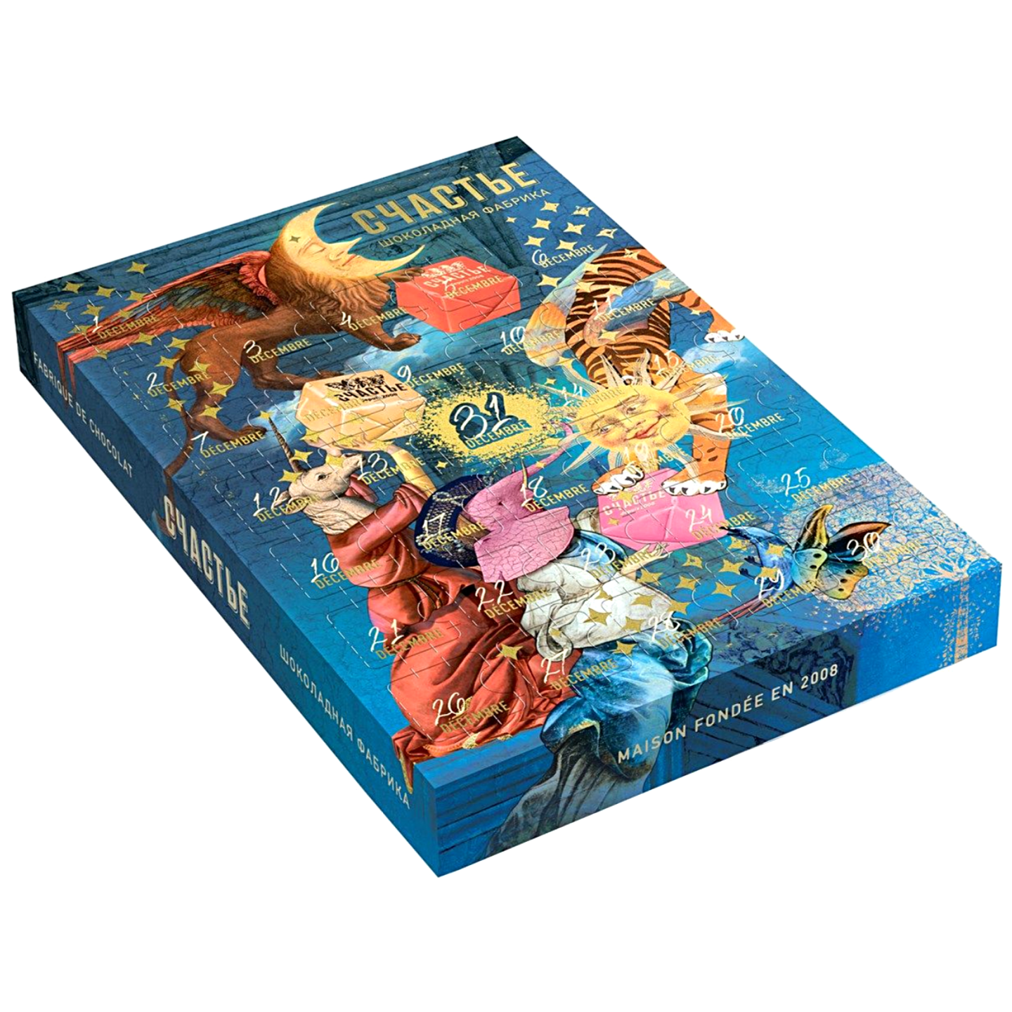 Новогодний Адвент-календарь Счастье 31 мини-пралине