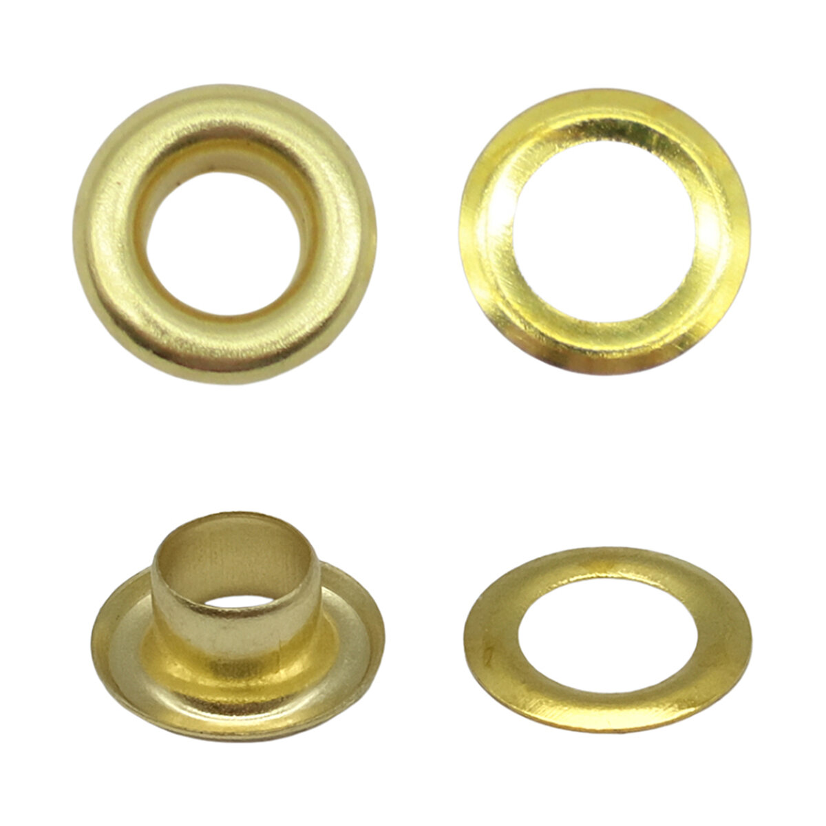 Люверсы для одежды и обуви 4 мм 100 шт металлические BIG (золото)