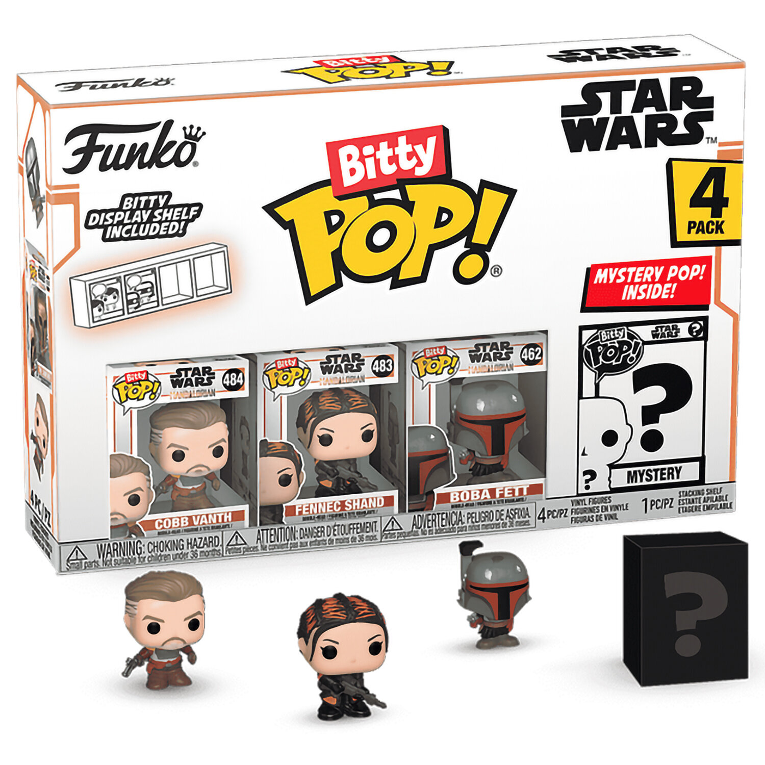 Фигурка Funko Bitty POP! Mandalorian Cobb Vanth+Fennec Shand+Boba Fett+Mystery (1 of 4) 4PK​ 75453