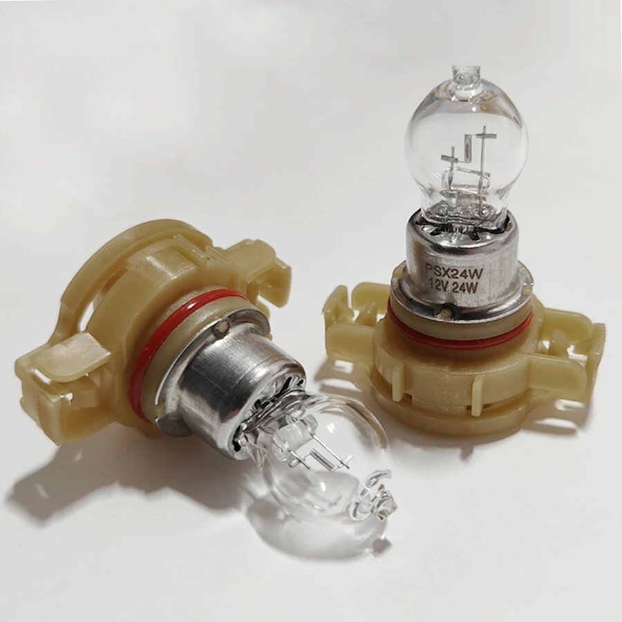 1 пара галогенных ламп PG20-7 2504 PSX24W для Jeep Grand Cherokee/Patriot/Compass дневные ходовые огни кварцевое стекло авто лампы, Super White — фото 1
