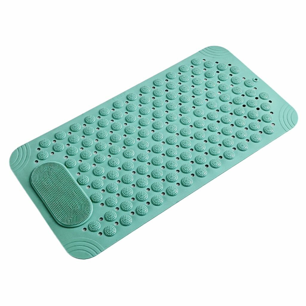 Нескользящий коврик для ванной комнаты площадью 1 кв. м-365 на 69 см-зеленый с рисунком лошади