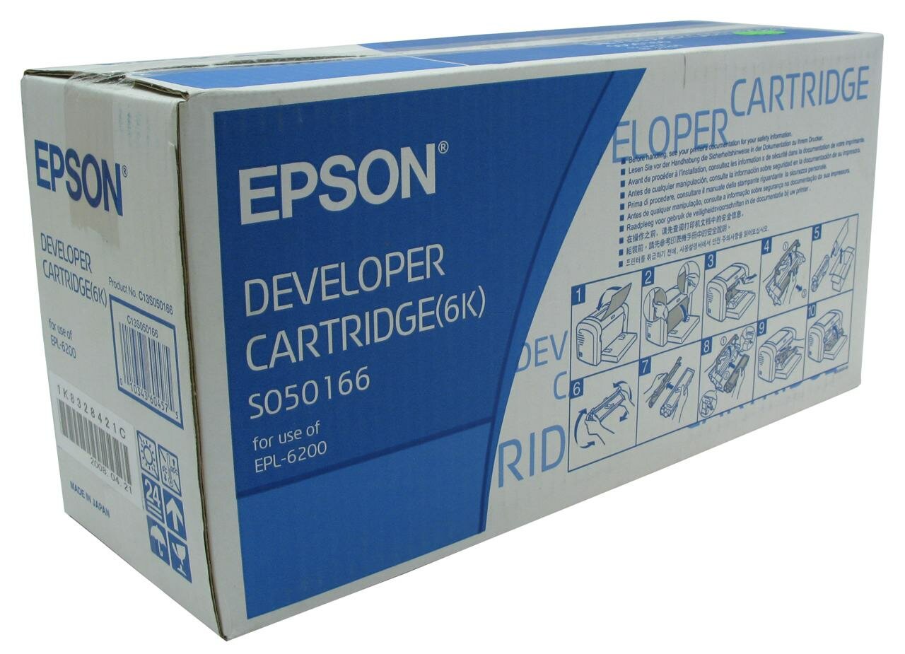 Картридж Epson C13S050166, оригинал, 6000 стр, упаковка 35.2 x 17 x 12 см, черный