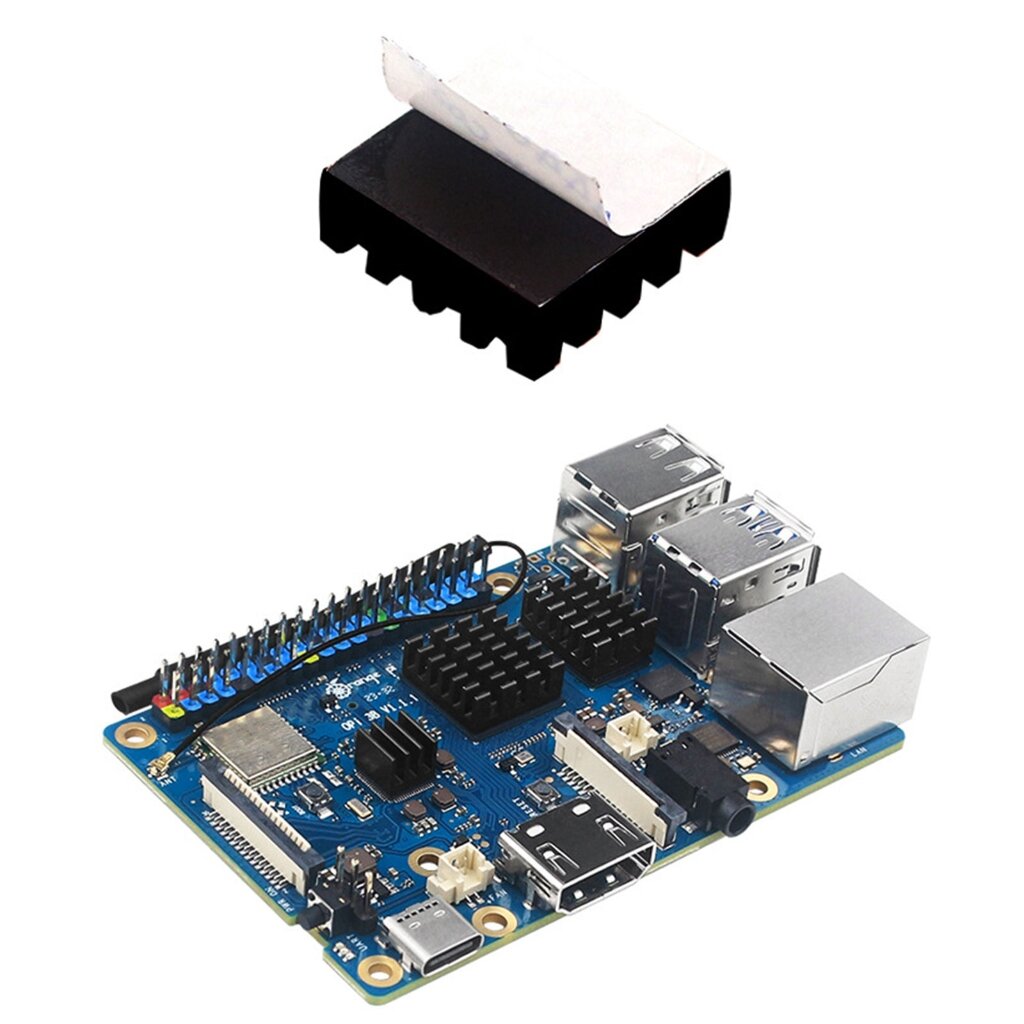 3 шт./компл. радиатор, алюминиевый радиатор, крутой для макетной платы Orange Pi 3B — фото 1