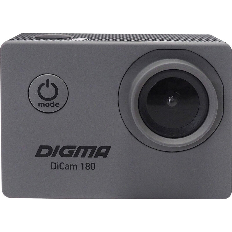 Комплект 5 штук, Экшн-камера Digma DiCam 180 серый