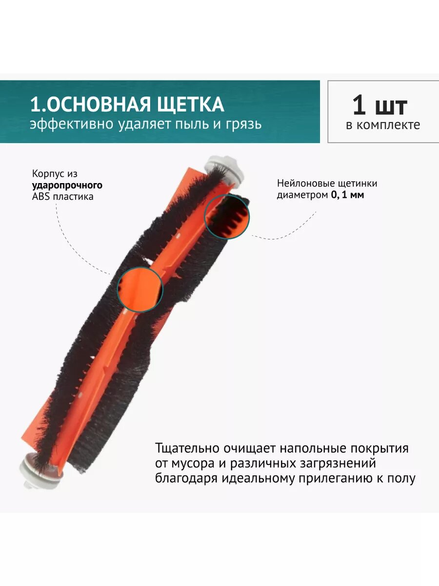 Комплект для робот-пылесоса Xiaomi, Mijia 1C,2C, Vacuum-Mop 2 — фото 1
