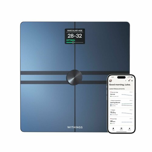 Withings Body Comp цифровые персональные весы до 180 кг для анализа состояния тела с Wi-Fi и Bluetooth черные WBS12-Black-All-Inter 45979₽