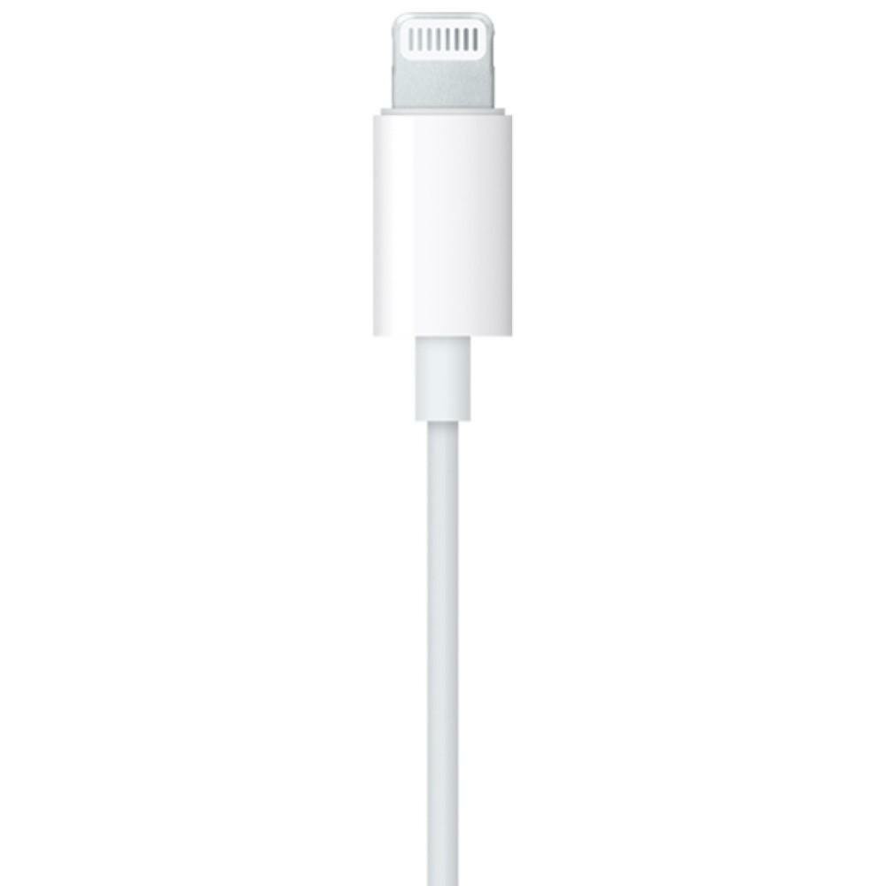 Проводные наушники APPLE Lightning для IPHONE, микрофон, регулировка громкости. белый/white — фото 1