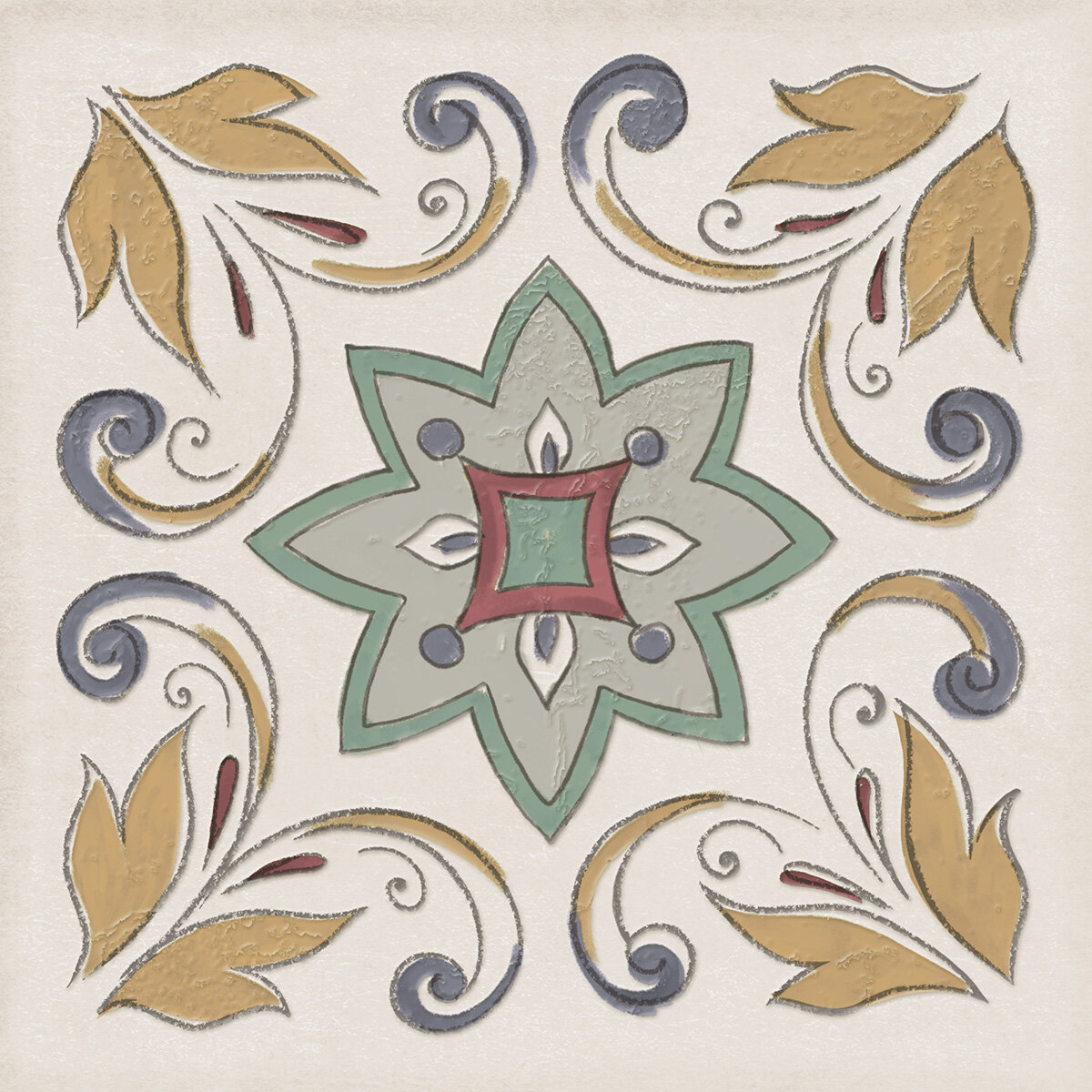 Плитка Eletto Ceramica Soller Patchwork 15x15 00-00108637 матовая Глазурованная, изностойкая