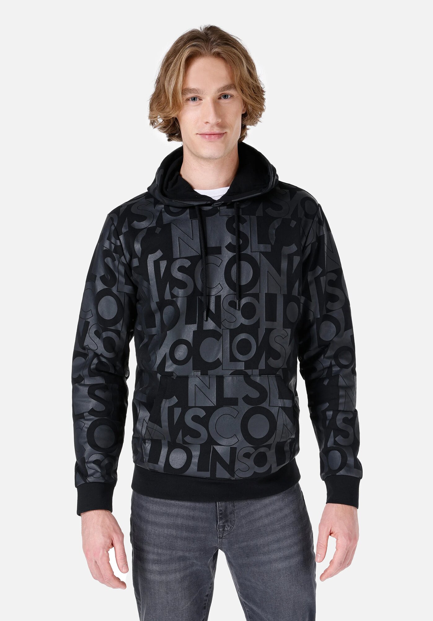 Свитшот COLIN'S Regular Fit, размер S, , черный