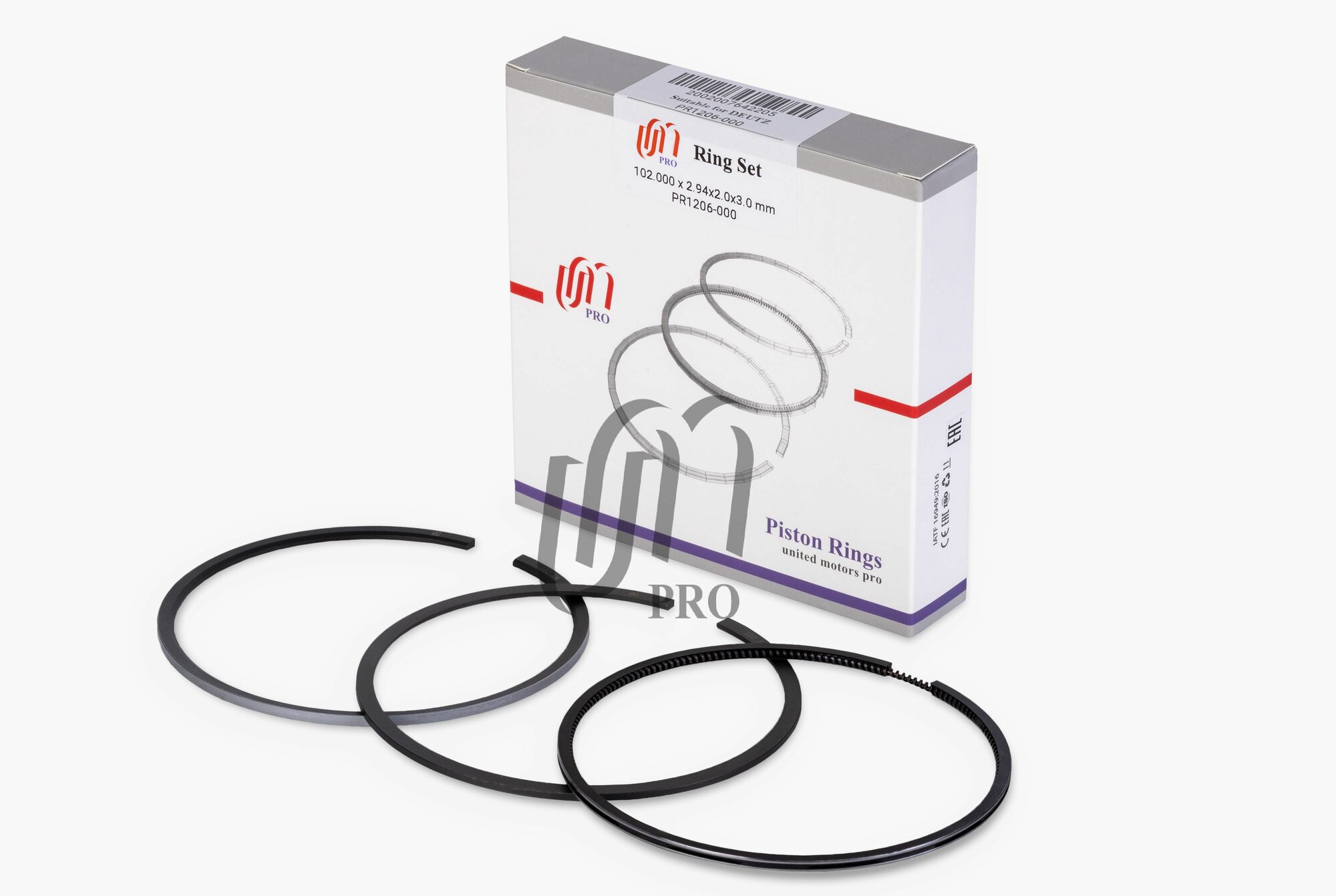 Кольца поршневые STD Deutz L913 d102 0 STD 2 94x2 0x3 0 на 1 цил  UM