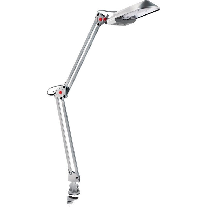 Светильник настольный Camelion на струбцине, цоколь 2G7, серебро