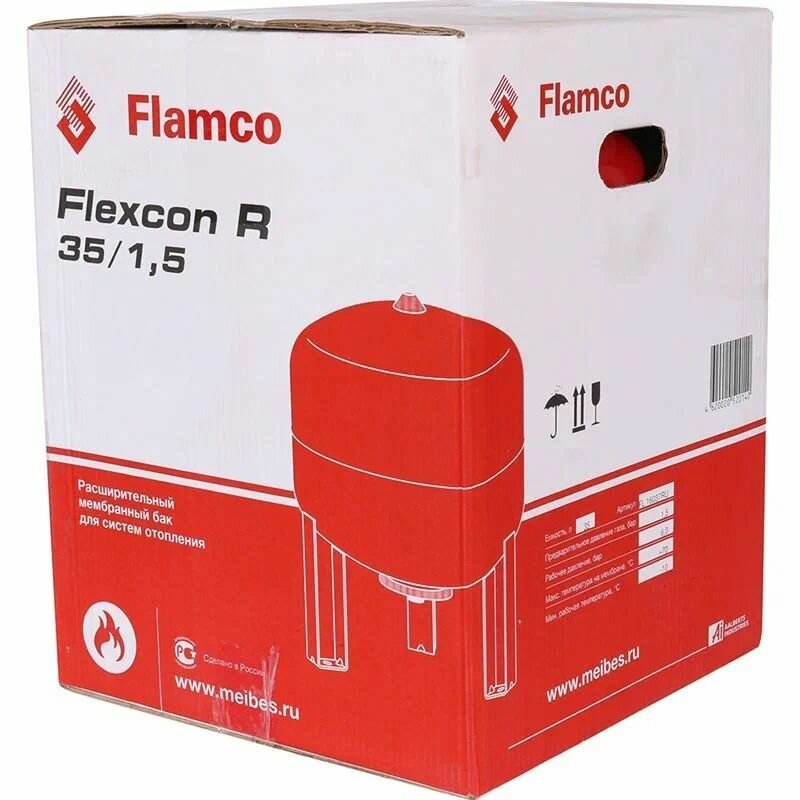 Расширительный бак Flamco (теплоснабжение/холодоснабжение) Flexcon R 35/1,5 - 6bar - фото №6