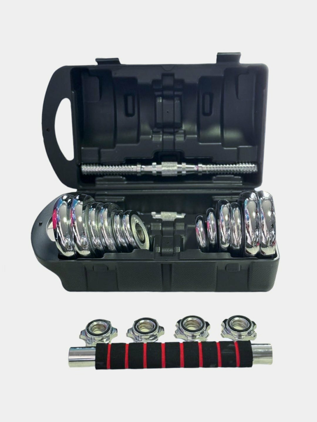 Набор гантели + штанги разборные, в кейсе 20 кг — фото 1