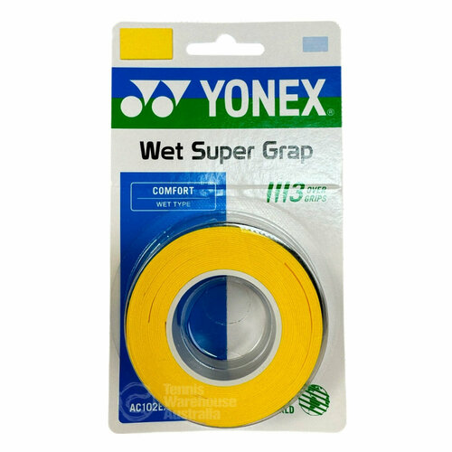 Намотка Yonex Wet Super Comfort 3шт желтая