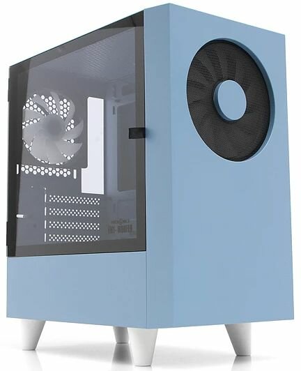Корпус ПК без блока питания WIZMAX EM1 Woofer Blue Mini-Tower