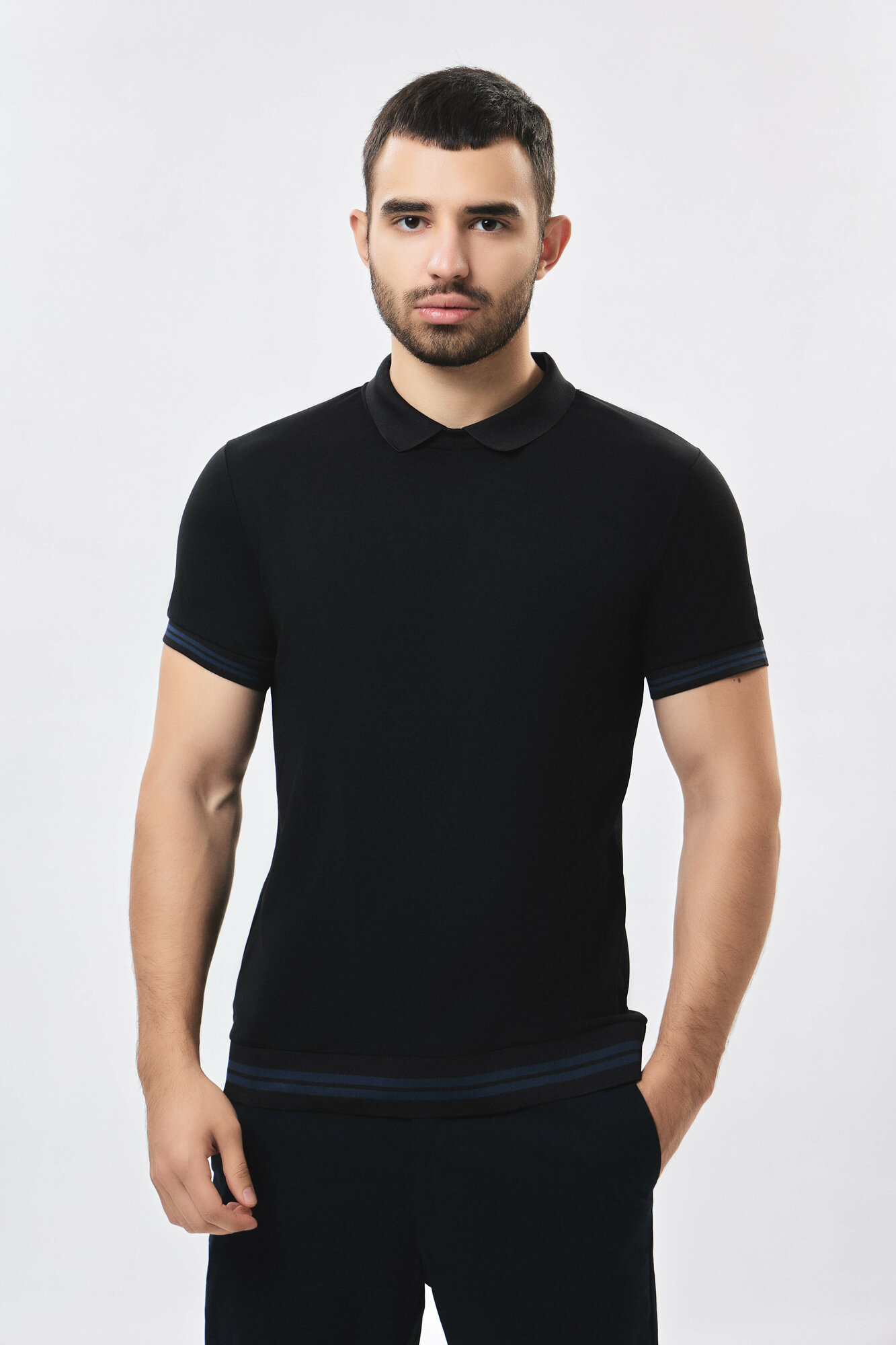 Поло спортивное TERRA PRO, размер L, black