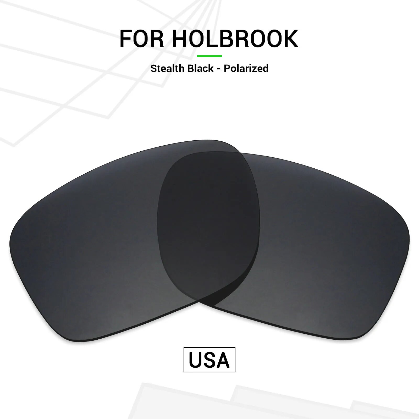 Сменные линзы SNARK POLARIZED для солнцезащитных очков Oakley Holbrook OO9102 — несколько вариантов, Stealth Black, Черный, Мужской