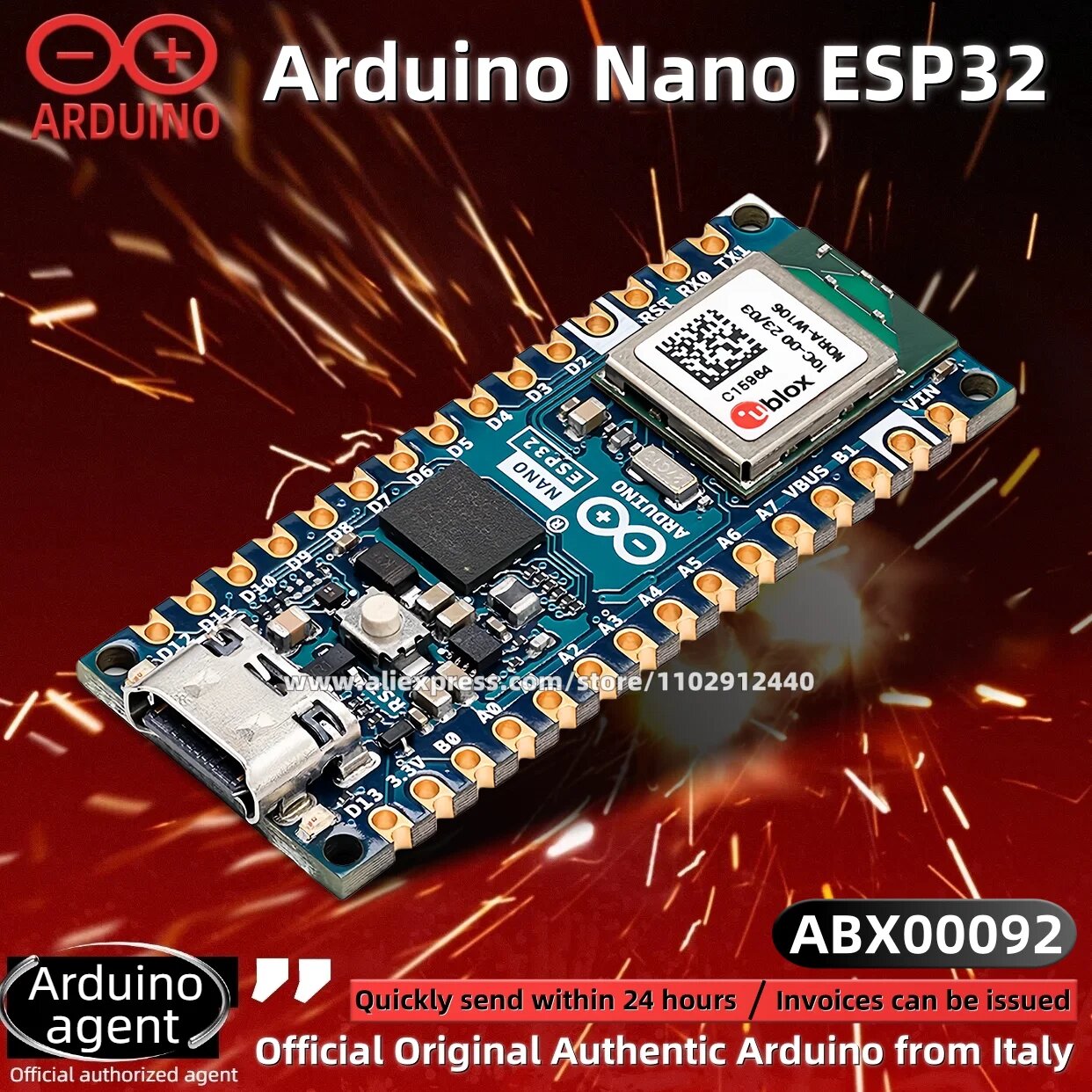 1 шт./лот Arduino Nano ESP32 ABX00092 ESP32-S3 агент платы разработки новый оригинальный точечный запас