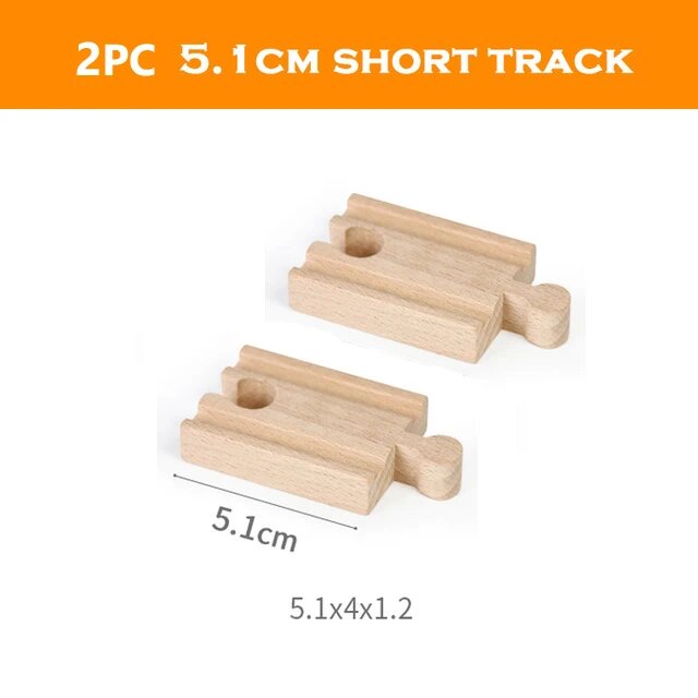 Деревянные аксессуары для железнодорожных путей skxnier, 2pc short track
