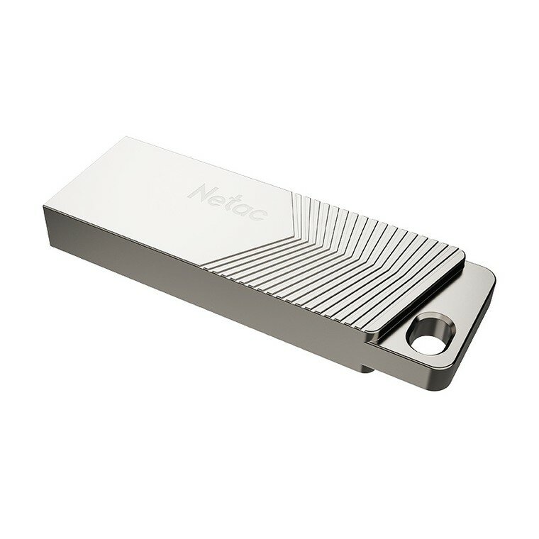 Накопитель USB 3.2 128 Гб Netac UM1, металл, серебристый (NT03UM1N-128G-32PN) — фото 1
