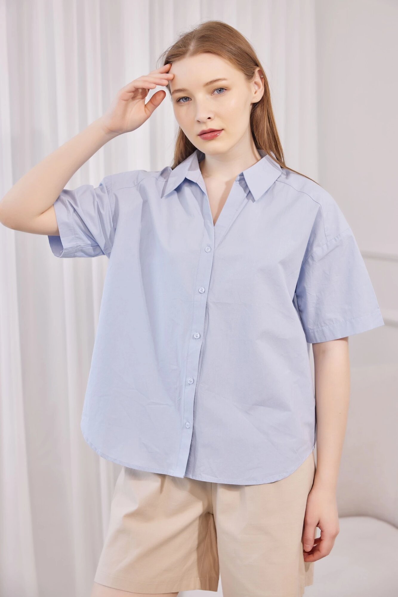 Рубашка Selfie, размер S, синий — фото 1