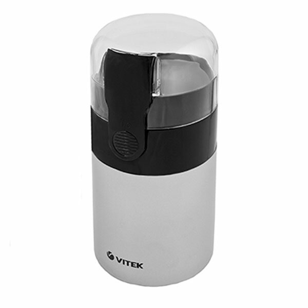 Кофемолка Vitek VT-1540, 120Вт, 40граммов вместимости, серебристый — фото 1