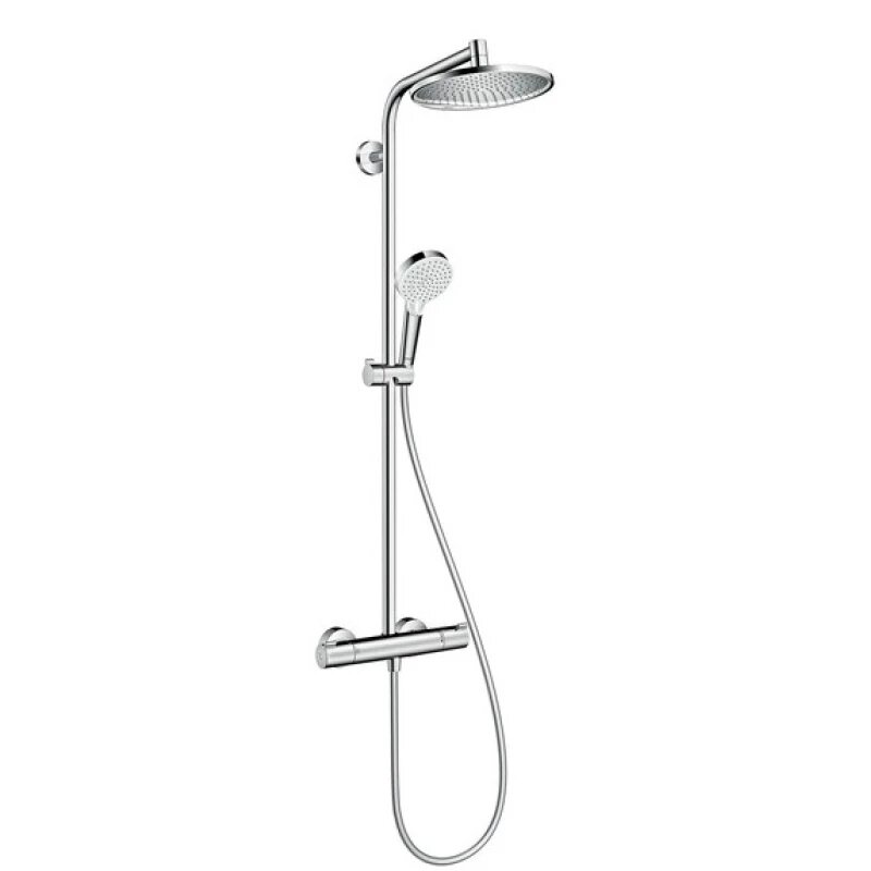 Душевая система с термостатом Hansgrohe Crometta S 240 1jet Showerpipe EcoSmart 9 л/мин 27268000