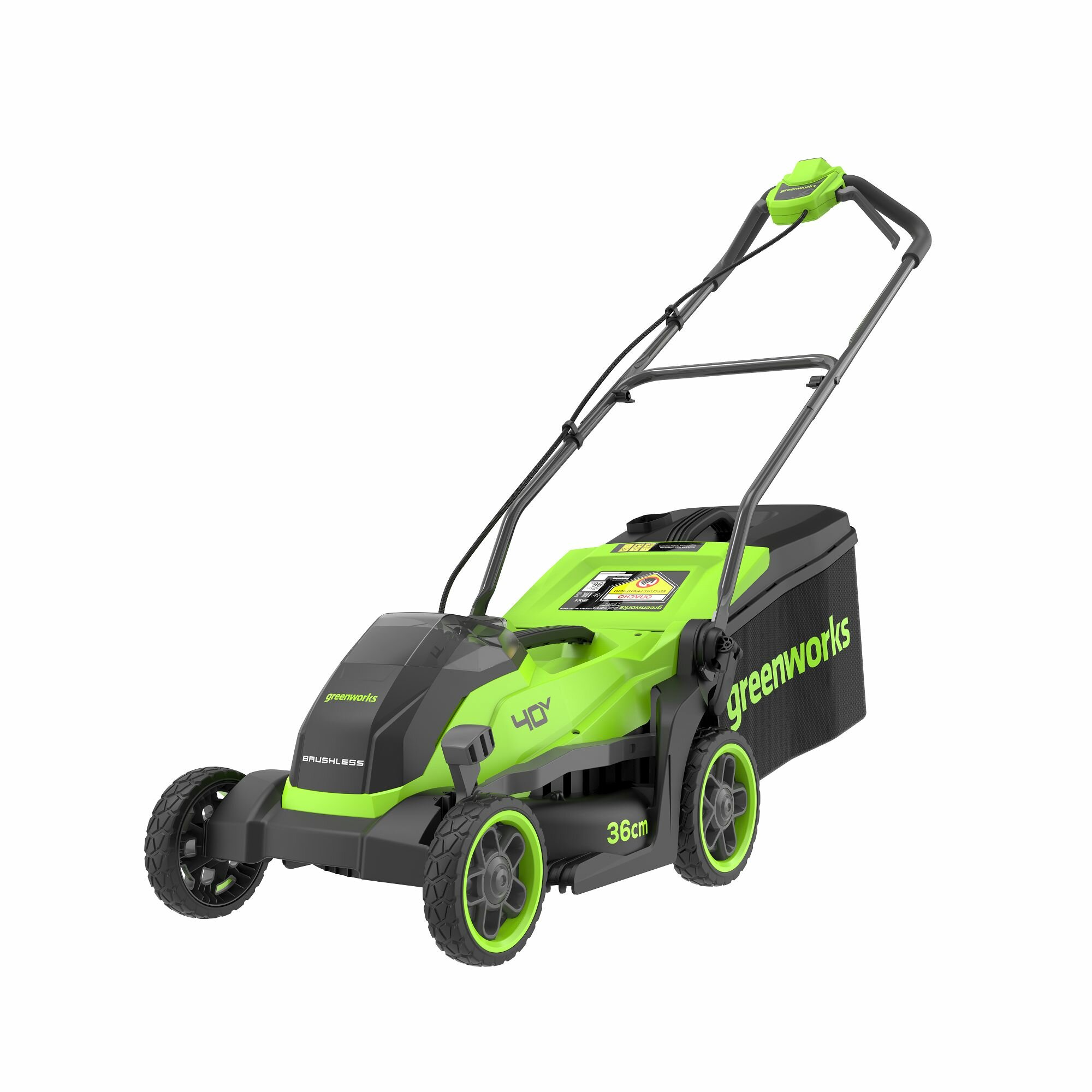 Газонокосилка аккумуляторная Greenworks GD40LM361, 40V, 36 см, бесщеточная, без АКБ и ЗУ, 2520807