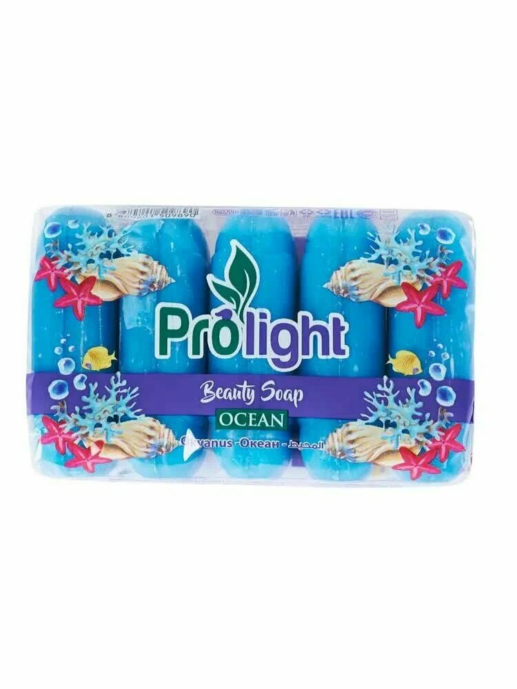 Мыло туалетное кусковое ароматное PROLIGHT "Океан", парфюмированное, без парабенов 5Х55 гр.