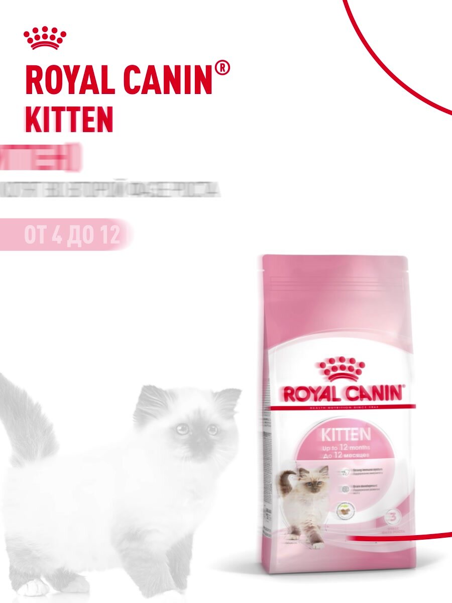Сухой корм для котят Royal Canin Kitten до 12 месяцев , 4 кг — фото 1
