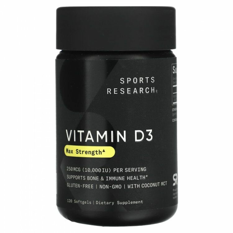Витамин Д3 Sports Research D3 10000 120 капс,