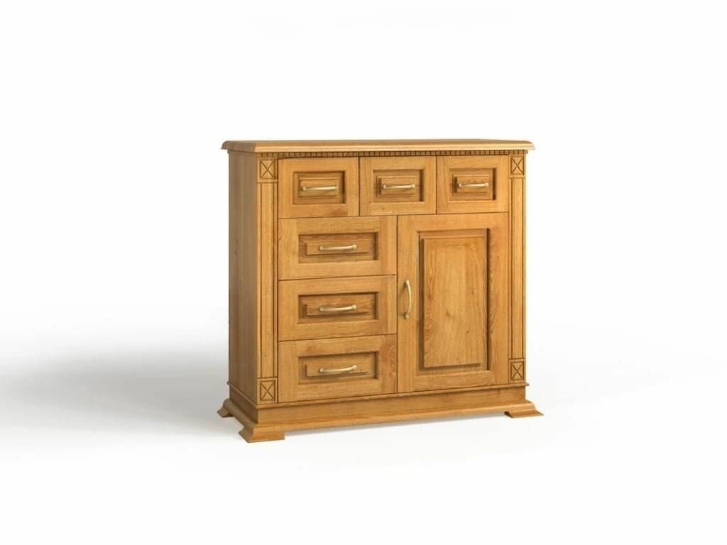 Комод Верди №146 из Массива сосны, 6 ящ, 100х45х100 см, классический орех 2