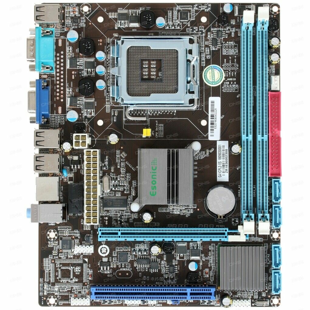 Материнская плата Esonic G41CPL3 (G41CPL3) - LGA 775, Intel G41, 2хDDR3-1066 МГц, 1хPCI-Ex16, Micro-ATX