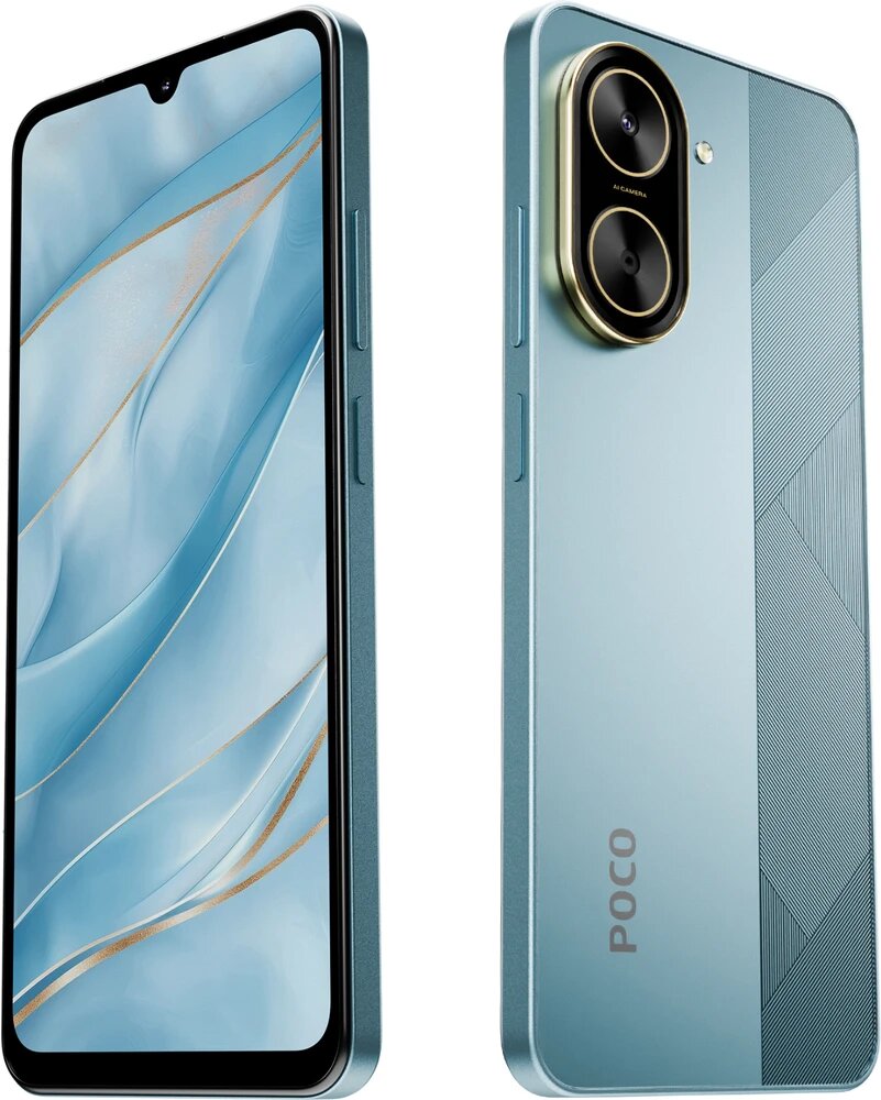 Смартфон Xiaomi "Poco C71 3GB RAM, 64GB ROM, Blue Android 13, черный